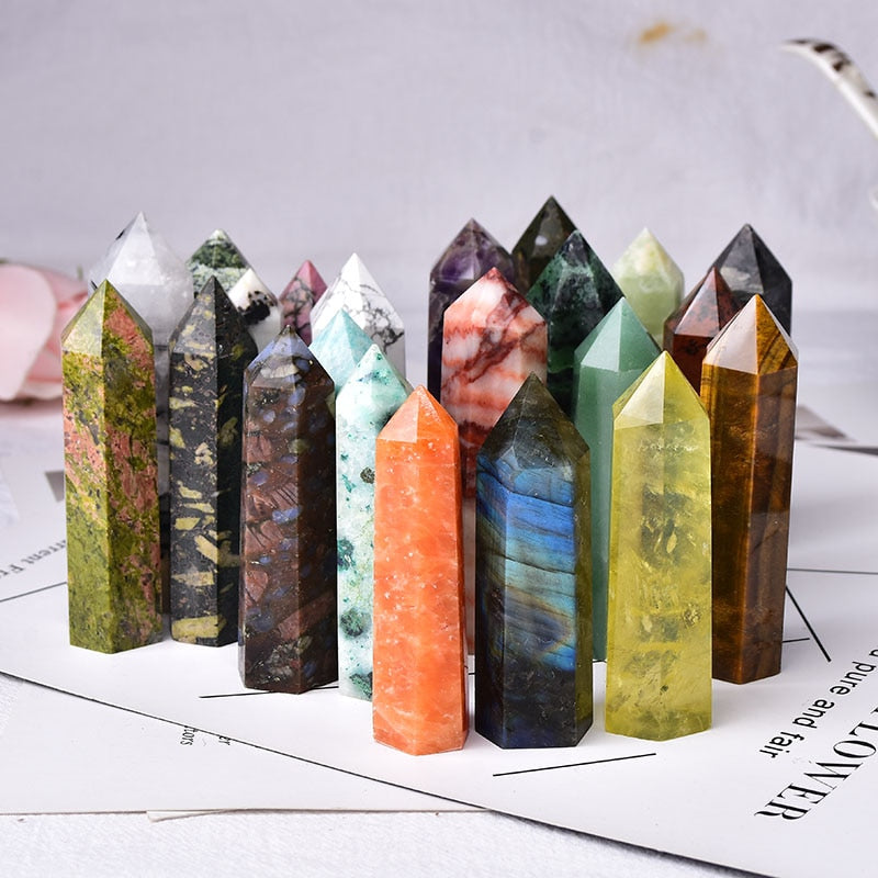 1PC Stone Crystal Point Energy Natural Mineral