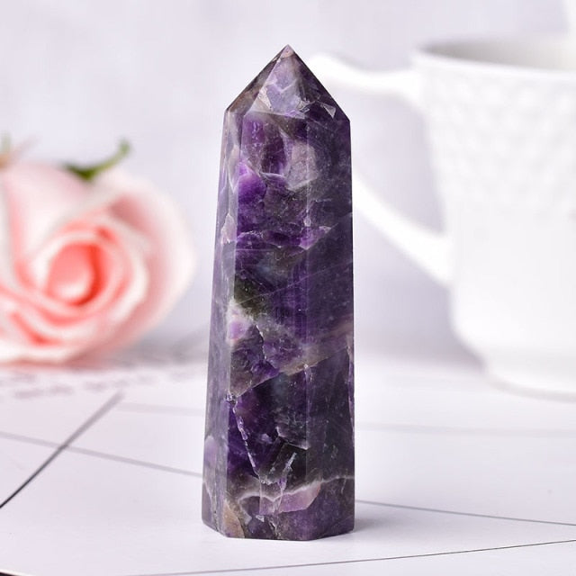 1PC Stone Crystal Point Energy Natural Mineral